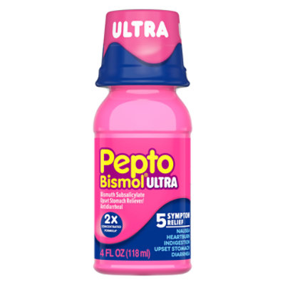 Pepto-Bismol Ultra 5 Symptom Relief Anti Diarrhea Liquid Syrup - 4 Fl. Oz. - Image 1