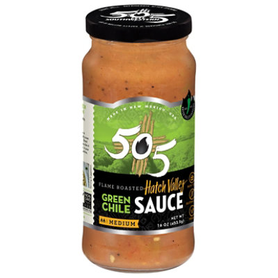505 Southwestern Medium Green Chile Sauce, 16 oz Jar  Hatch Green Chile Sauce for Tacos and Enchiladas