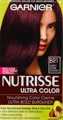Garnier Nutrisse Nourishing Hair Color Creme BR1 Deepest Intense Burgundy Kit - Each - Image 1