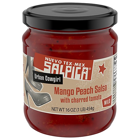 Salpica Salsa Mango Peach With Charred Tomato Hot Jar - 16 Oz