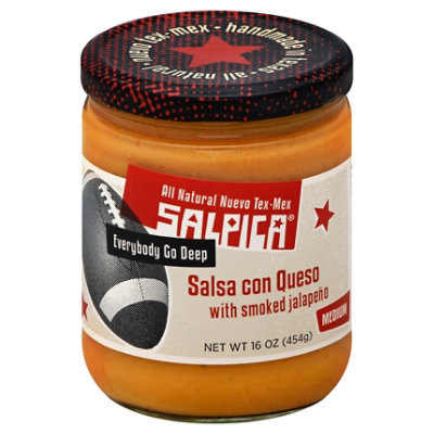 Salpica Salsa Salsa Con Queso Medium Jar - 16 Oz