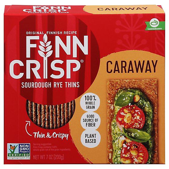 Finn Crisp Caraway Sourdough Rye Thins - 7 Oz
