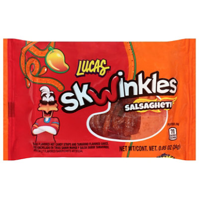 Lucas Salsagheti Candy Strip Mango Hot And Tamarind Flavor Wrapper - 0.85 Oz - Image 3