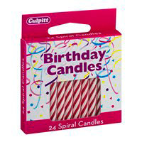 Culpitt Candles Spiral Red - 24 Count - Image 1