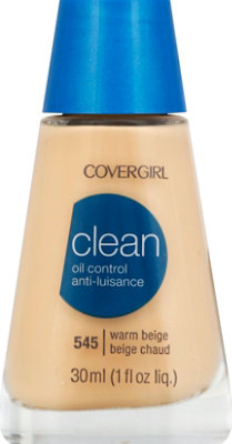 COVERGIRL Clean Liquid Foundation Oil Control Warm Beige 545 - 1 Fl. Oz. - Image 2