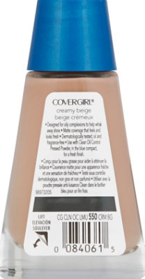 COVERGIRL Clean Liquid Foundation Oil Control Creamy Beige 550 - 1 Fl. Oz. - Image 3