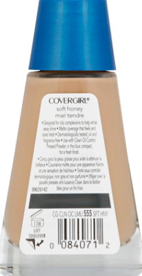 COVERGIRL Clean Liquid Foundation Oil Control Soft Honey 555 - 1 Fl. Oz. - Image 3