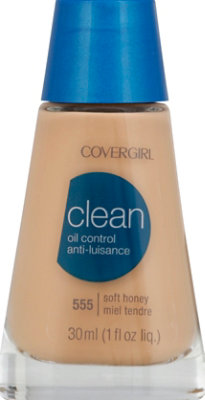 COVERGIRL Clean Liquid Foundation Oil Control Soft Honey 555 - 1 Fl. Oz. - Image 2