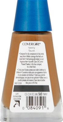 COVERGIRL Clean Liquid Foundation Oil Control Tawny 565 - 1 Fl. Oz. - Image 3