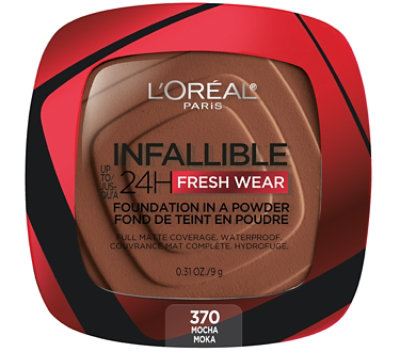L'Oreal Paris Infallible Mocha 370 Up to 24 Hour Fresh Wear Foundation In A Powder - 0.31 Oz
