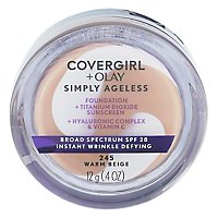 COVERGIRL + Olay Simply Ageless Foundation + Sunscreen SPF 22 Warm Beige 245 - 0.4 Oz - Image 3