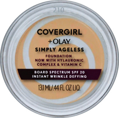 COVERGIRL + Olay Simply Ageless Foundation + Sunscreen SPF 22 Classic Tan 260 - 0.4 Oz - Image 1