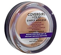 COVERGIRL + Olay Simply Ageless Foundation + Sunscreen SPF 22 Natural Ivory 215 - 0.4 Oz