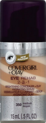 COVERGIRL + Olay Eye Rehab Concealer + Hydrating Serum 2 in 1 Medium 350 - 0.5 Fl. Oz. - Image 2