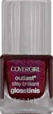 COVERGIRL Outlast Stay Brilliant Glosstinis Nail Polish Pyro Pink 620 - 0.11 Fl. Oz. - Image 2