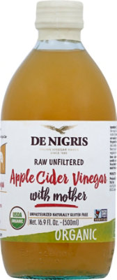 De Nigris Vinegar Apple Cider Unfiltered Unpasteurized - 500 Ml - Image 2
