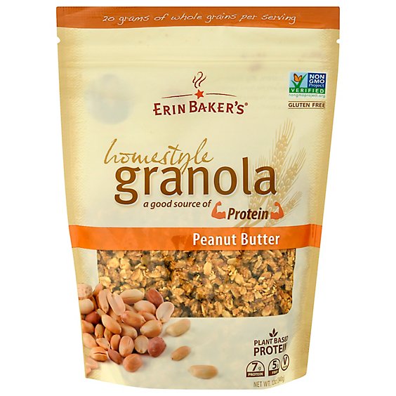 Erin Bakers Granola Homestyle Peanut Butter - 12 Oz