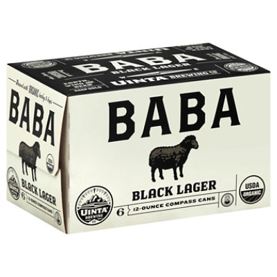 Uinta Baba Organic Black Lager In Cans - 6-12 Fl. Oz. - Image 1