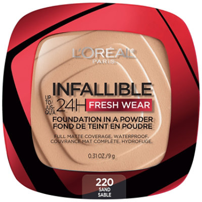 L'Oreal Paris Infallible Up to 24H Fresh Wear Foundation in a Powder Sand - 0.31 Oz - Image 2