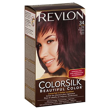 Revlon ColorSilk Beautiful Color Hair Color Deep Burgundy 34 - Each -  Albertsons