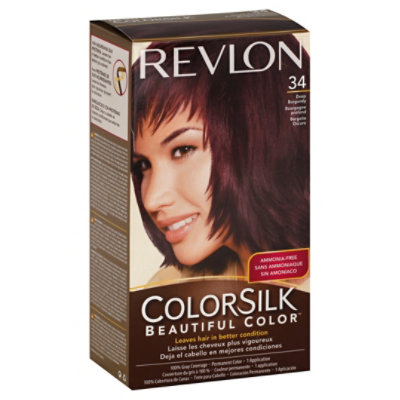 Revlon ColorSilk Beautiful Color Hair Color Deep Burgundy 34 - Each -  Albertsons