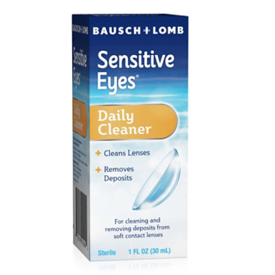 Sensitive Eyes Contact Lens Solution for Cleaning Soft Contacts Daily Lens Cleaner - 1 Fl. Oz. - Image 4