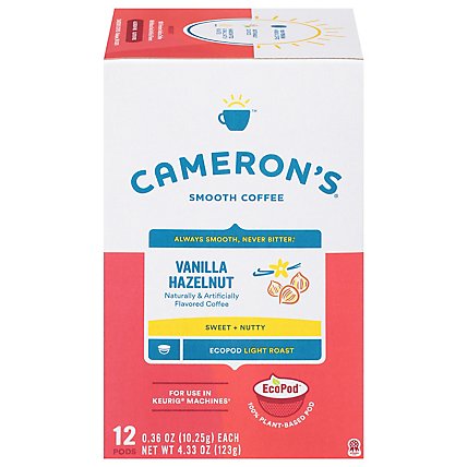 Camerons Coffee Handcrafted Single Serve Filtered Vanilla Hazelnut - 12 Count - Image 3