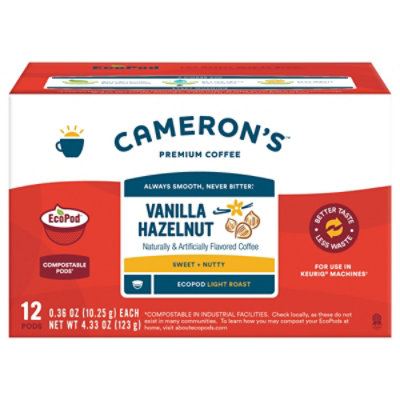 Camerons Coffee Handcrafted Single Serve Filtered Vanilla Hazelnut - 12 ...