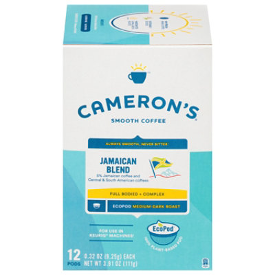 Camerons Coffee Handcrafted Single Serve Filtered Jamaican Blue Mountain Blend - 12 Count