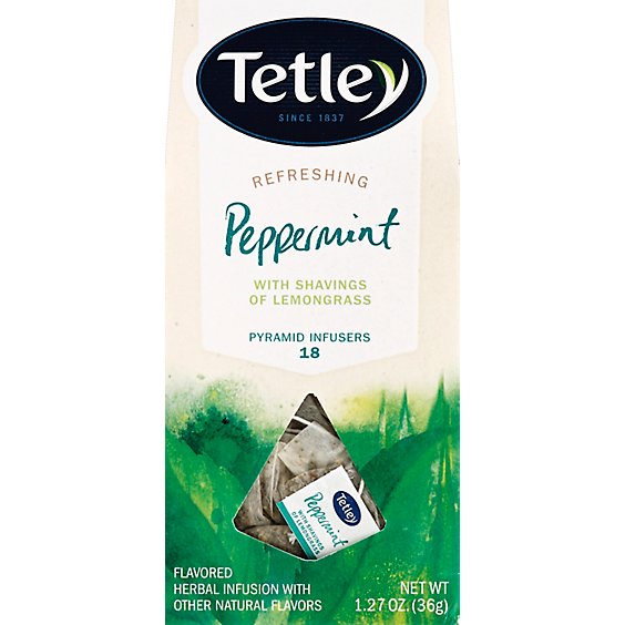 Tetley Herbal Infusion Refreshing Peppermint - 18 Count