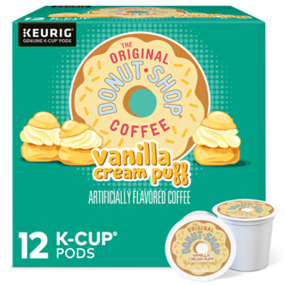 The Original Donut Shop Coffee K Cup Pods Medium Roast Vanilla Cream Puff 12 0 36 Oz Albertsons