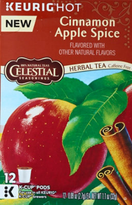 Celestial Seasonings Herbal Tea K-Cup Pods Cinnamon Apple Spice - 12 Count - Image 2