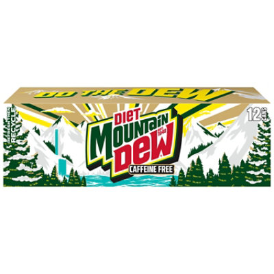 Mtn Dew Soda Diet Caffeine Free Fridge Pack - 12-12 Fl. Oz