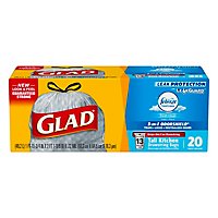 Glad Kitchen Bags Tall Drawstring OdorShield Fresh Clean 13 Gallon - 20 Count - Image 3