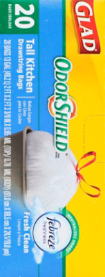 Glad Kitchen Bags Tall Drawstring OdorShield Fresh Clean 13 Gallon - 20 Count - Image 4