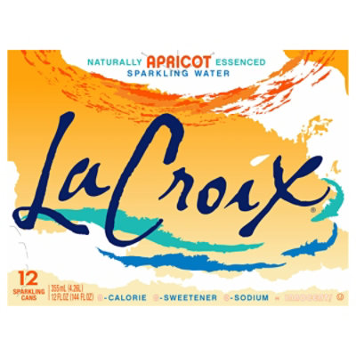 LaCroix Sparkling Water Core Apricot 12 Count - 12 Oz