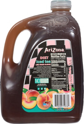 AriZona Peach Diet Iced Tea - 128 Fl. Oz. - Image 5