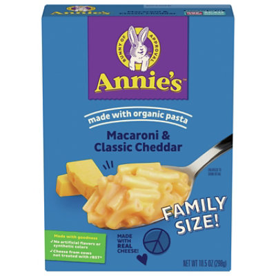 Annies Homegrown Macaroni & Cheese Classic Mild Cheddar Family Size Box - 10.5 Oz - Image 3