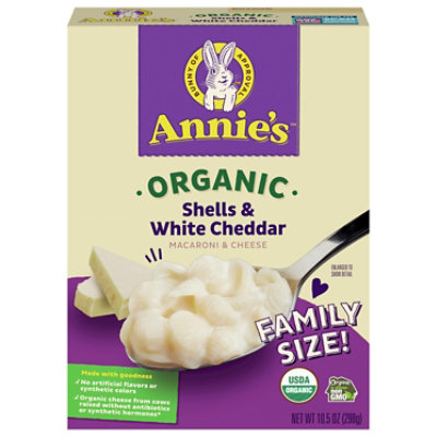 Annies Homegrown Organic Macaroni & Cheese Shells & White Cheddar Family Size - 10.5 Oz - Image 3