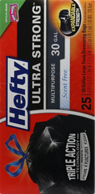 Hefty Trash Bags Drawstring Ultra Strong Multipurpose 30 Gallon Scent Free - 25 Count - Image 4