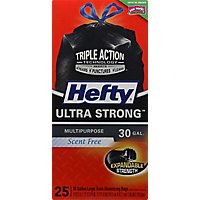 Hefty Trash Bags Drawstring Ultra Strong Multipurpose 30 Gallon Scent Free - 25 Count - Image 2