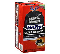 Hefty Trash Bags Drawstring Ultra Strong Multipurpose 30 Gallon Scent Free - 25 Count