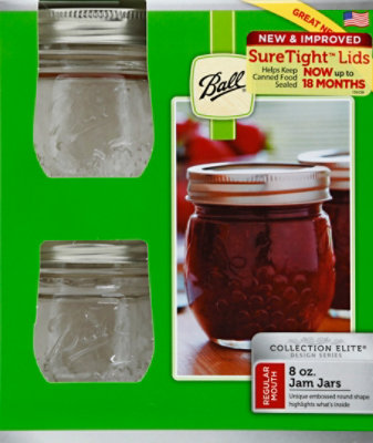 Ball Collection Elite Design Series Jam Jars Regular Mouth - 4 Count - Image 2