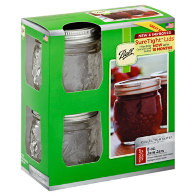 Ball Collection Elite Design Series Jam Jars Regular Mouth - 4 Count