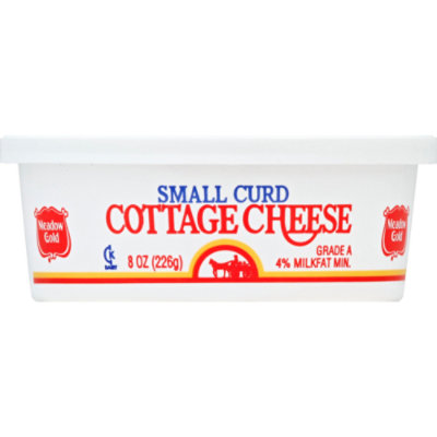 Meadow Gold 4 Small Curd Cottage Cheese Plastic Cup 8 Oz Safeway