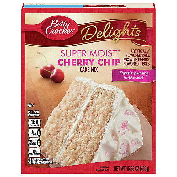 Betty Crocker Delights Cake Mix Super Moist Cherry Chip - 15.25 Oz