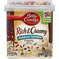Betty Crocker Rich & Creamy Frosting Rainbow Sprinkle - 16 Oz - Image 1
