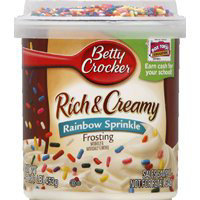 Betty Crocker Rich & Creamy Frosting Rainbow Sprinkle - 16 Oz