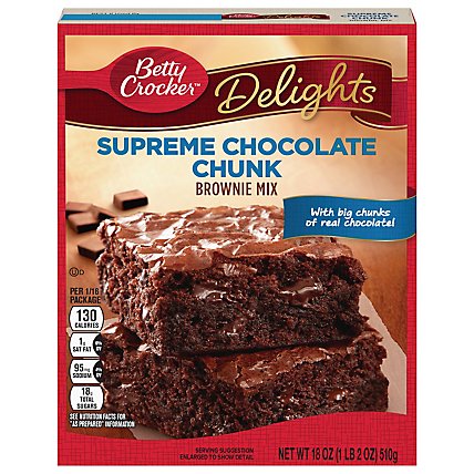 Betty Crocker Brownie Mix Premium Chocolate Chunk with Hersheys - 18 Oz - Image 1