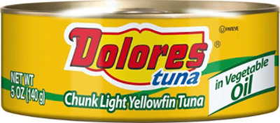 Dolores Tuna Yellowfin Chuck Light in Vegetable Oil - 5 Oz - Image 1